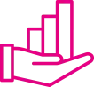 Business Growth Hand Chart Icon