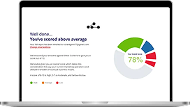 Laptop screen displaying score dashboard