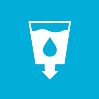 Official icon for Sustainable Development Goal 6 for clean water and sanitation