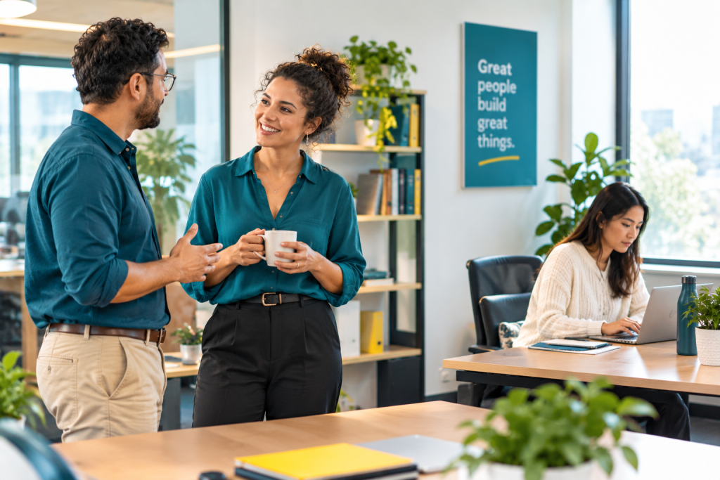 Employees using different ways of working in the same workplace